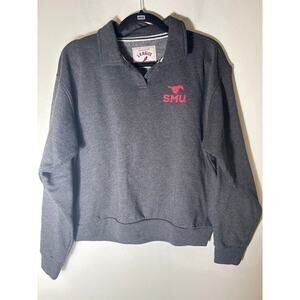 League 91 SMU Gray Fleece Pullover Sz L